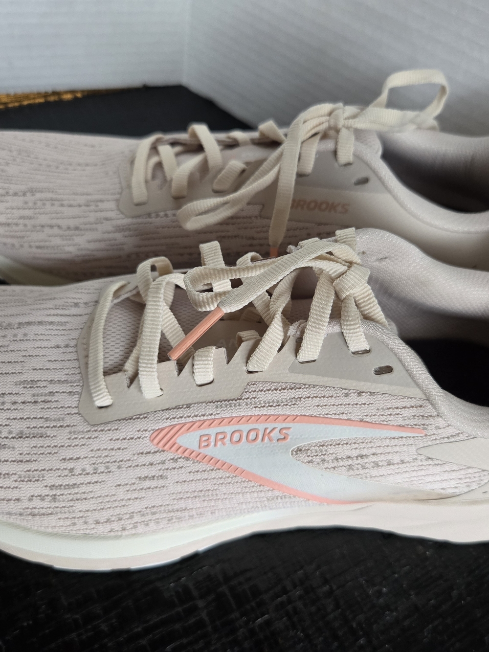 Brooks Women's Neutral Running Shoes in Beige with Peach Accents
